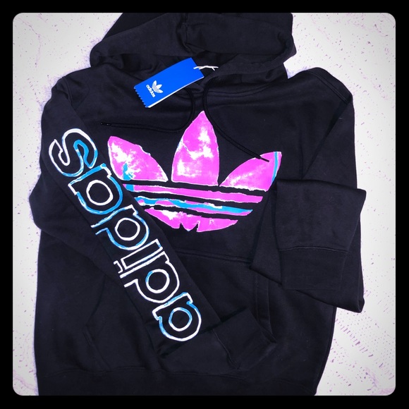 pink and black adidas sweatshirt